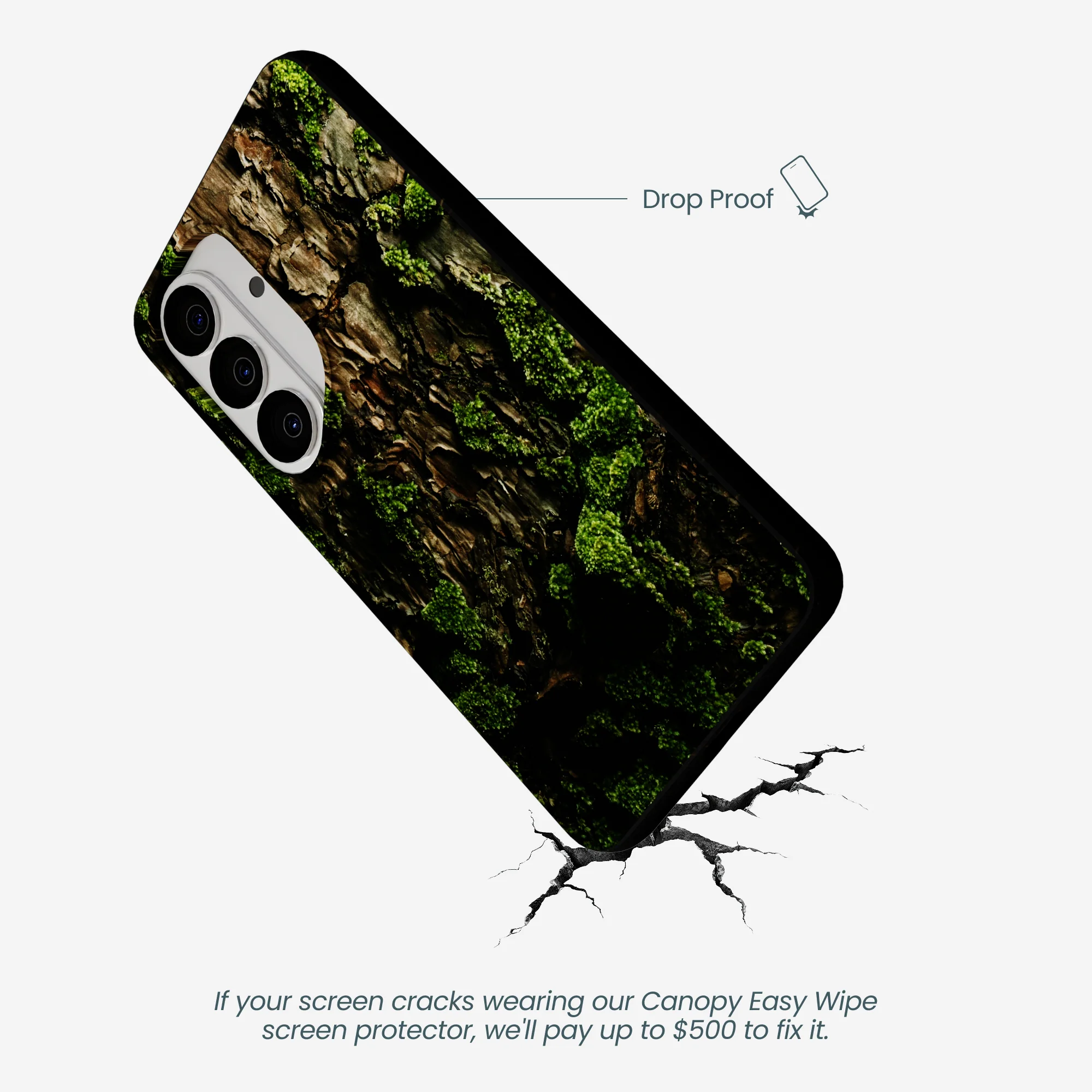 Black Tree Bark Samsung Galaxy S26 Case - Image 5