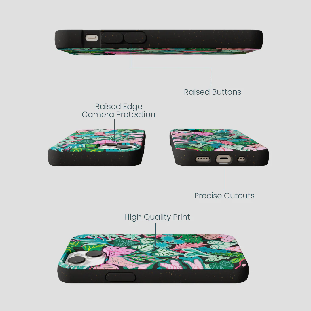Black Tropic Noir iPhone 13 Mini Case - Image 3