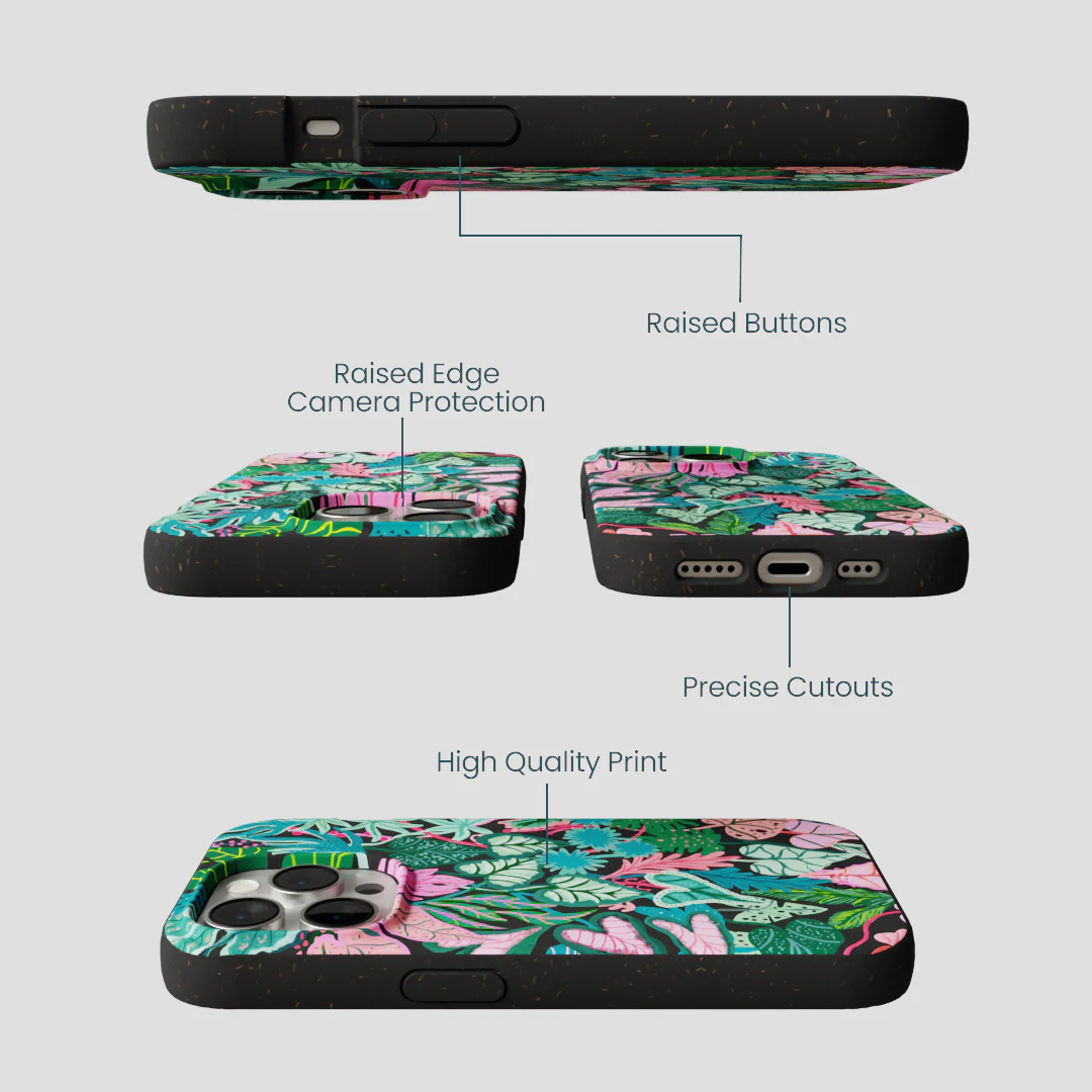 Black Tropic Noir iPhone 15 Pro Case - Image 3
