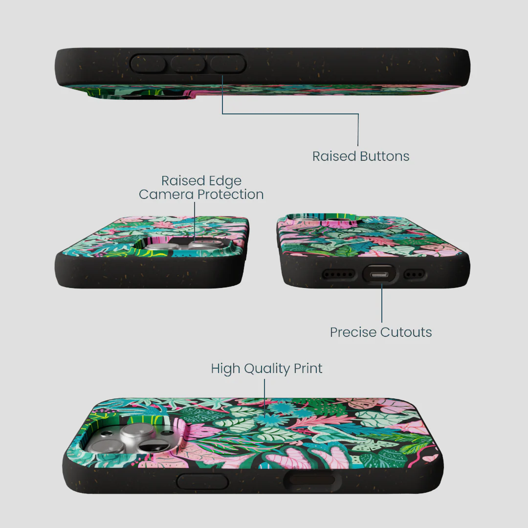 Black Tropic Noir iPhone 16 Pro Case - Image 3