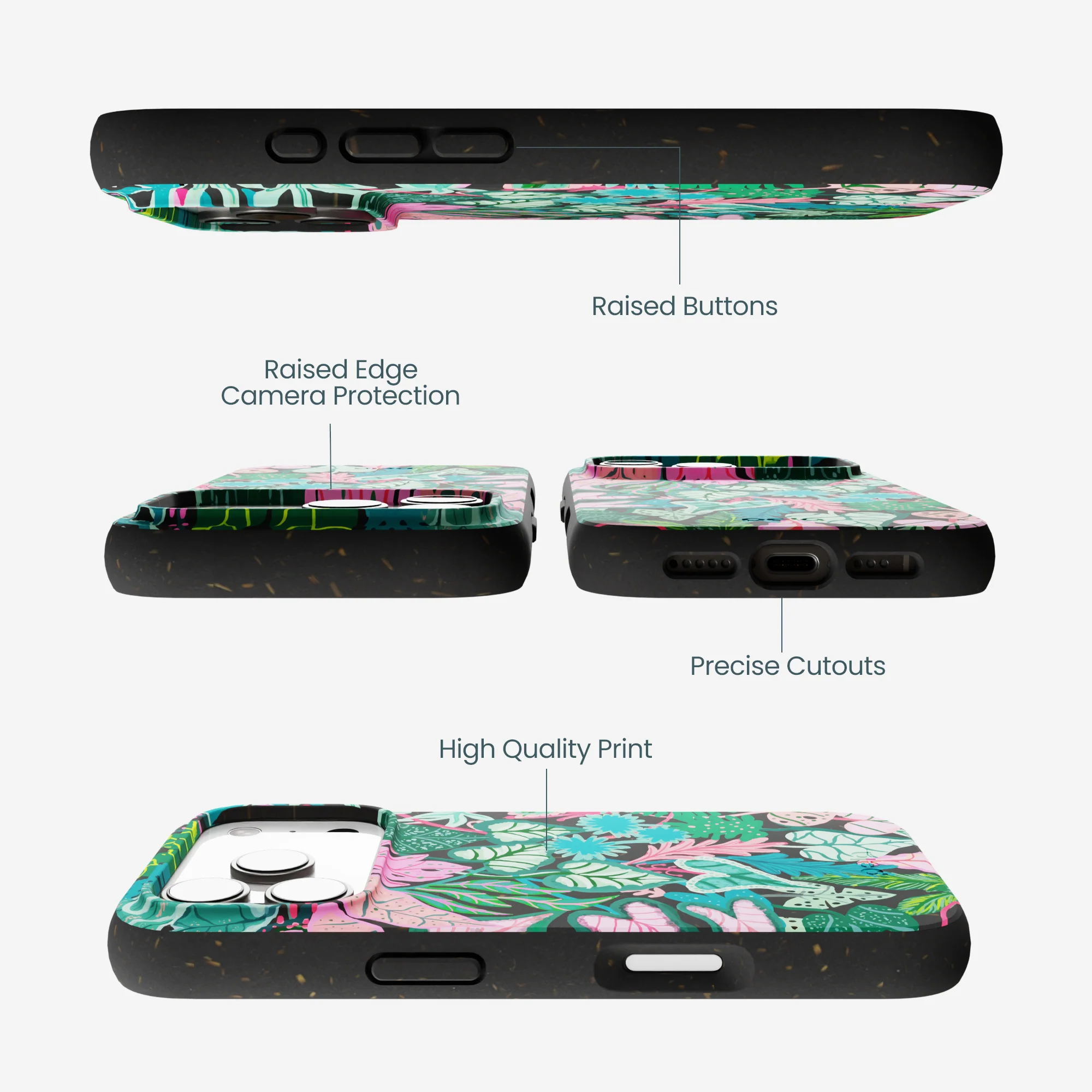 Black Tropic Noir iPhone 17 Pro Case - Image 3