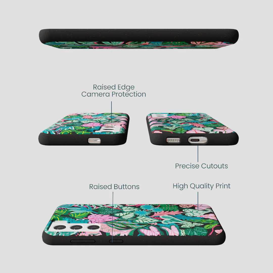 Black Tropic Noir Samsung Galaxy S21 Case - Image 3