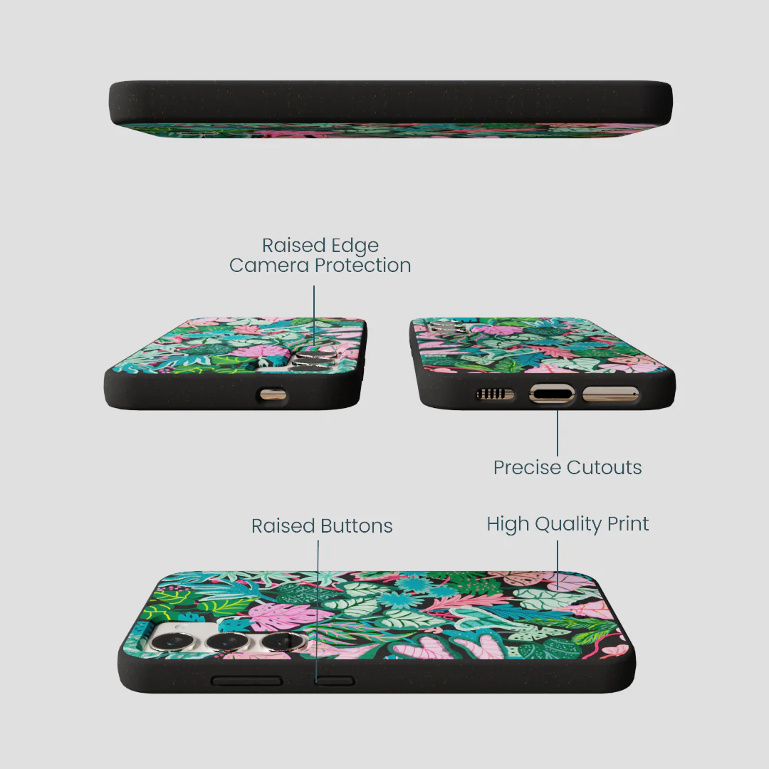 Black Tropic Noir Samsung Galaxy S23 Case - Image 3