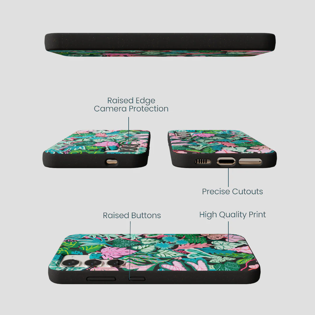 Black Tropic Noir Samsung Galaxy S24 Case - Image 3