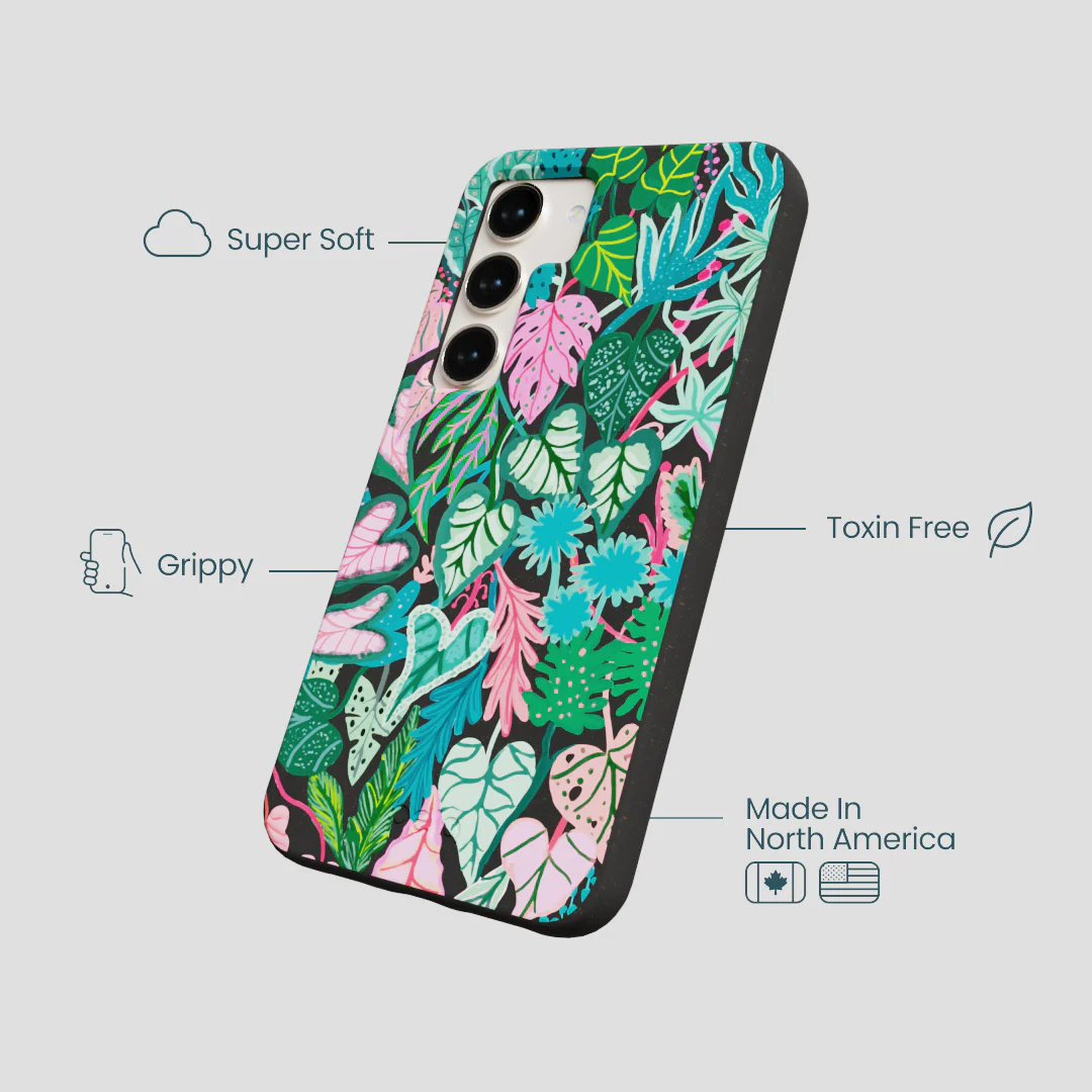 Black Tropic Noir Samsung Galaxy S24 Case - Image 4
