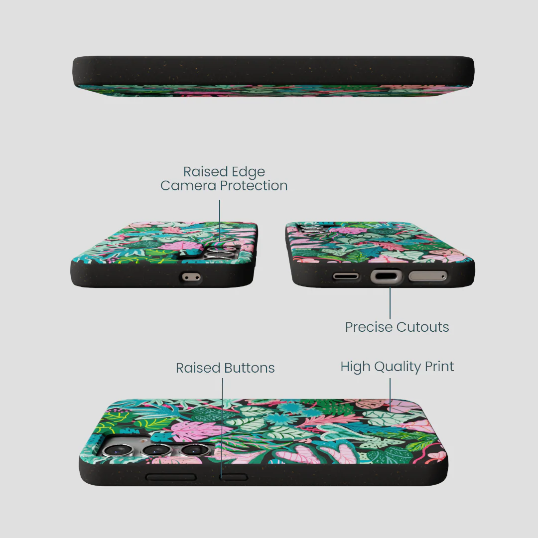 Black Tropic Noir Samsung Galaxy S25 Case - Image 3