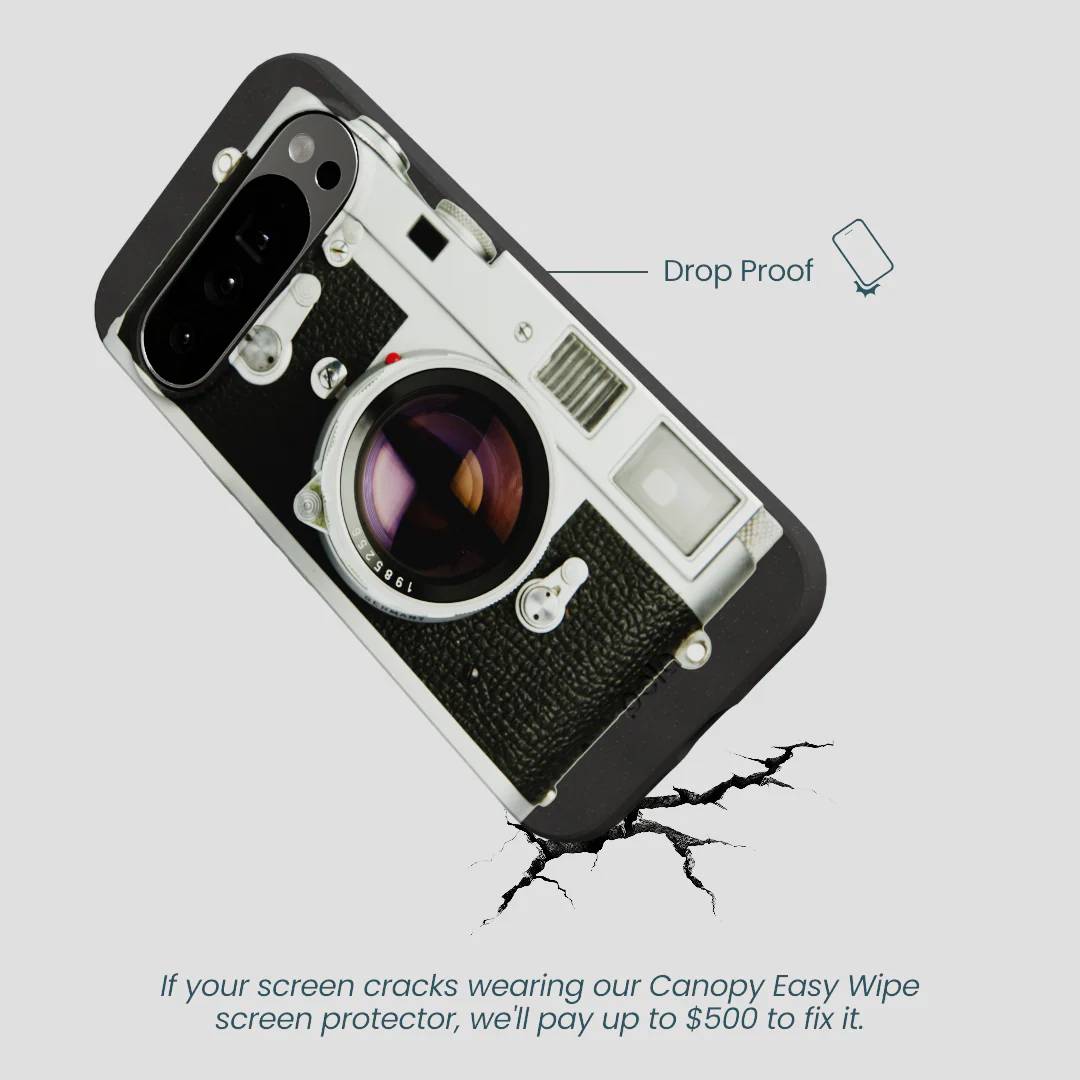 Black Vintage Camera Google Pixel 10 Pro XL Case - Image 4