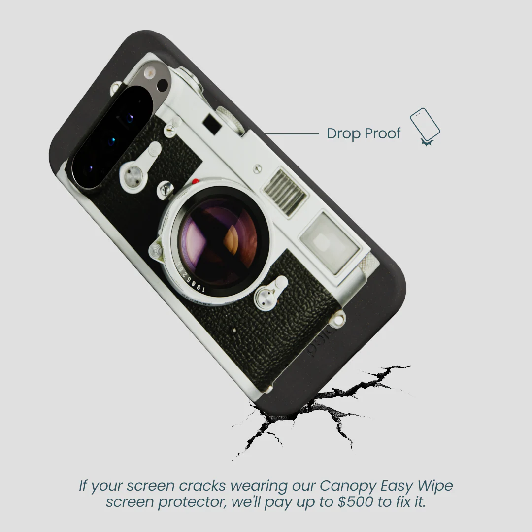 Black Vintage Camera Google Pixel 9 Pro XL Case - Image 4