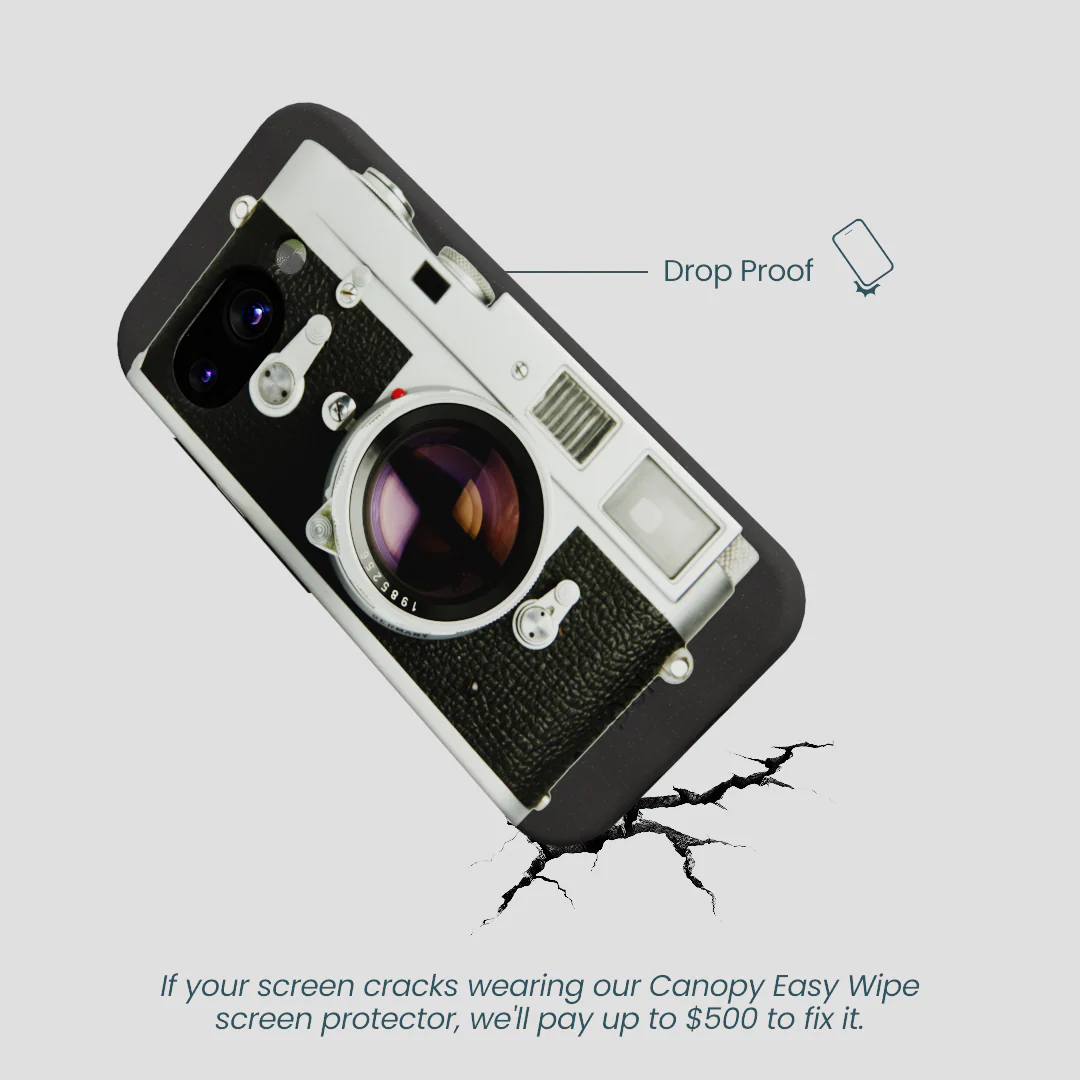Black Vintage Camera Google Pixel 9a Case - Image 4