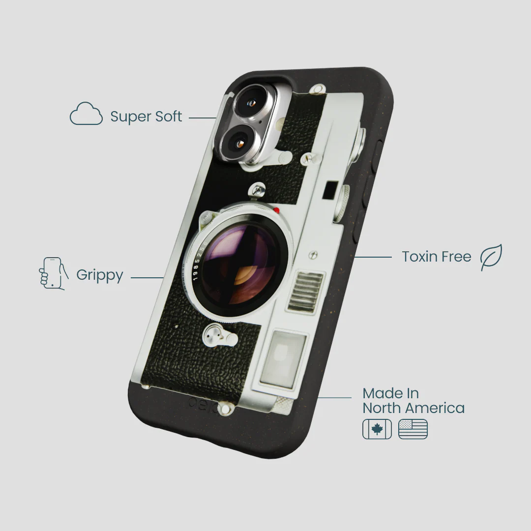 Black Vintage Camera iPhone 16 Case - Image 4