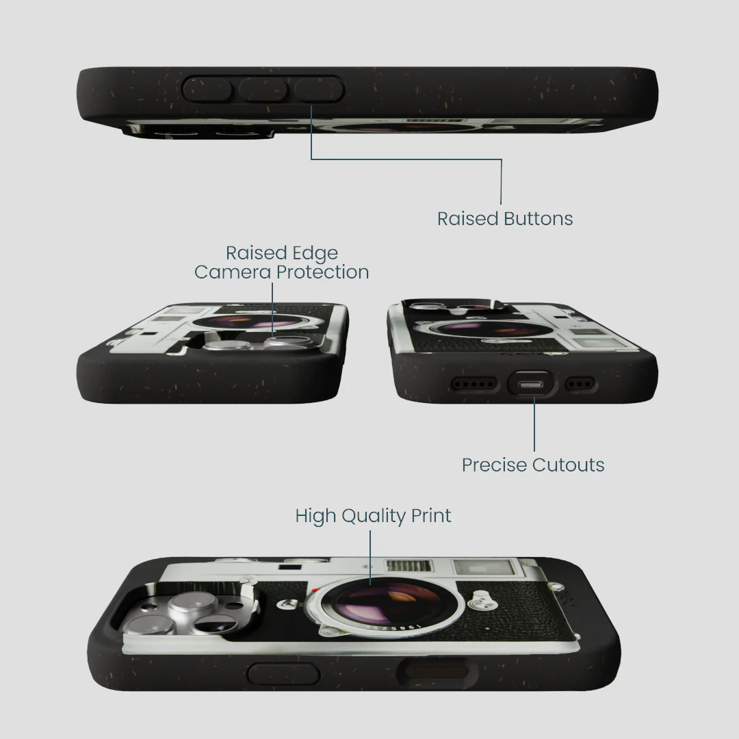 Black Vintage Camera iPhone 16 Pro Case - Image 3
