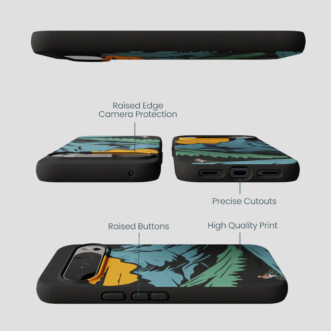 Black Vintage Peaks Google Pixel 10 Pro XL Case - Image 2