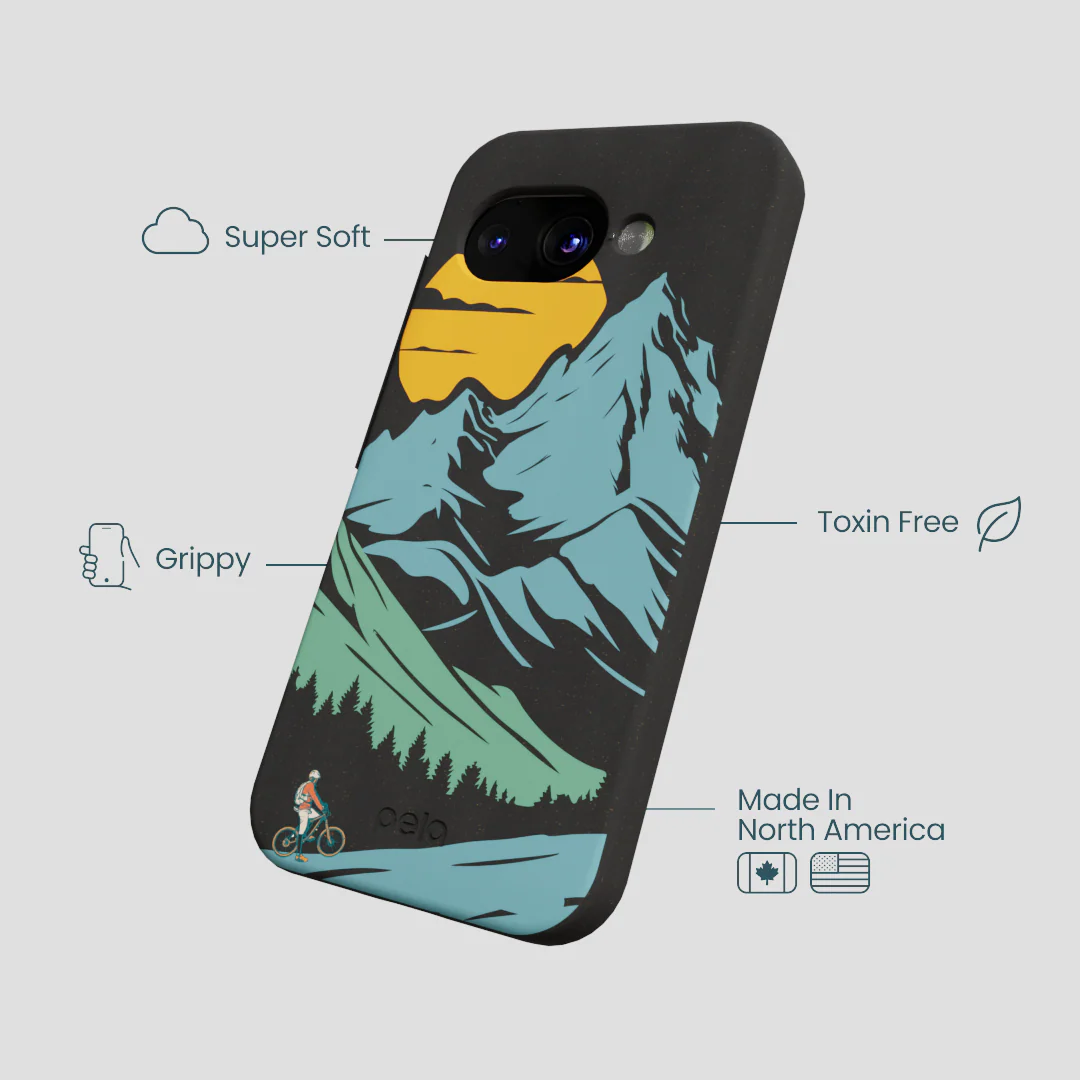 Black Vintage Peaks Google Pixel 9a Case - Image 3