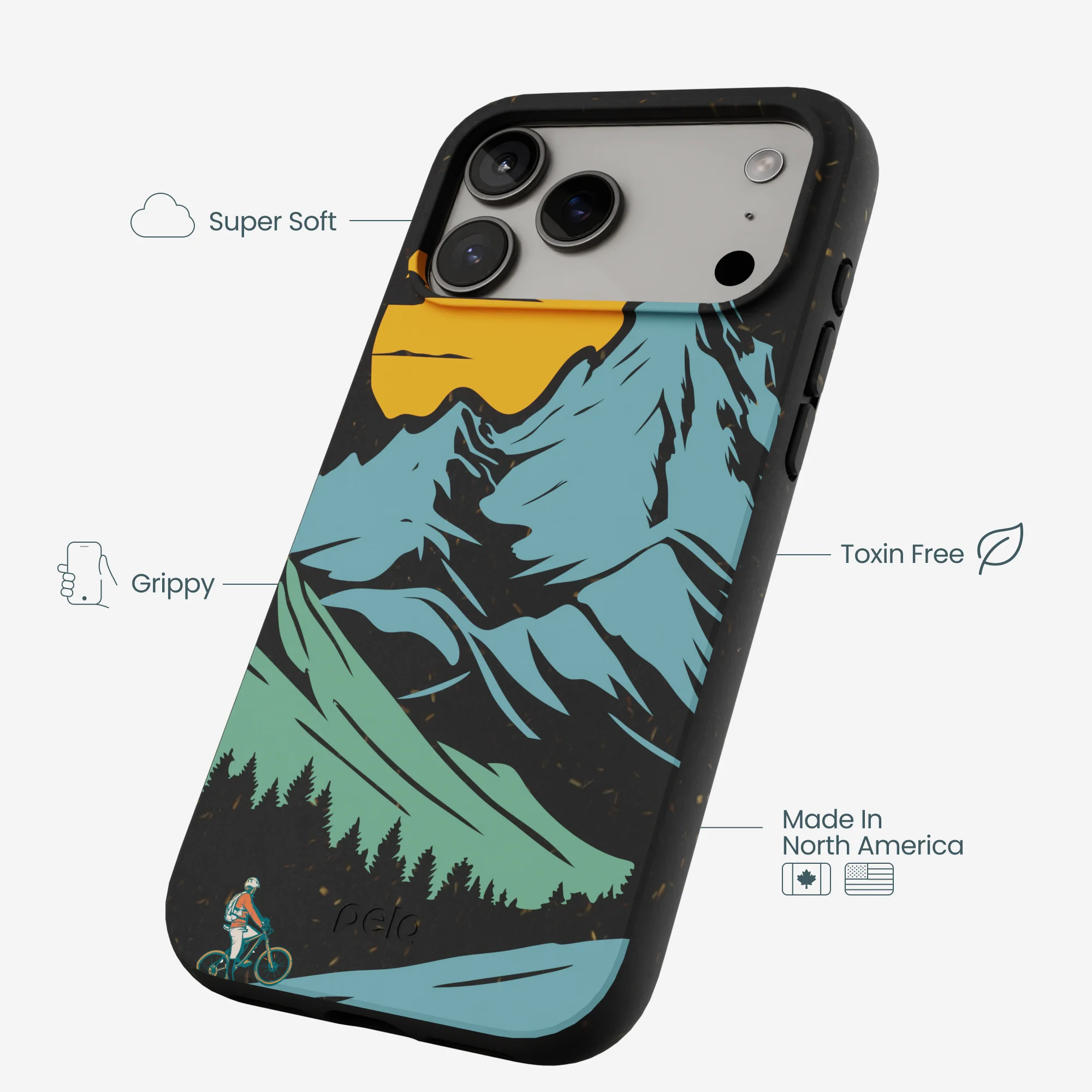 Black Vintage Peaks iPhone 17 Pro Max Case - Image 4