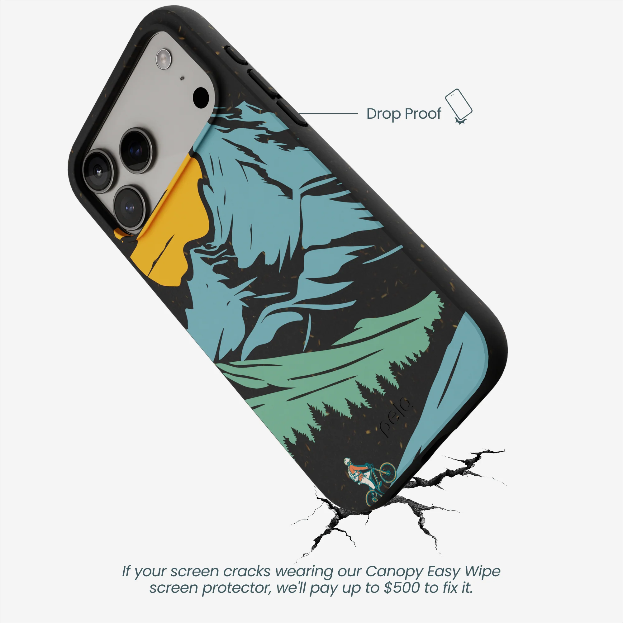 Black Vintage Peaks iPhone 17 Pro Max Case - Image 5
