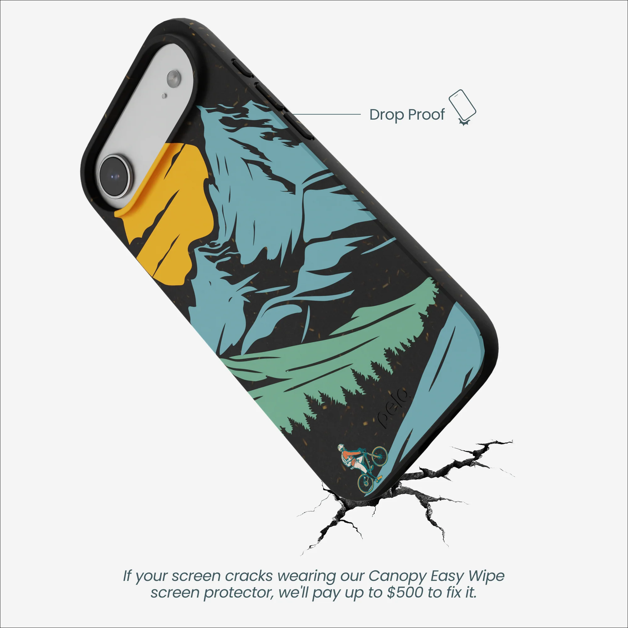 Black Vintage Peaks iPhone Air Case - Image 5