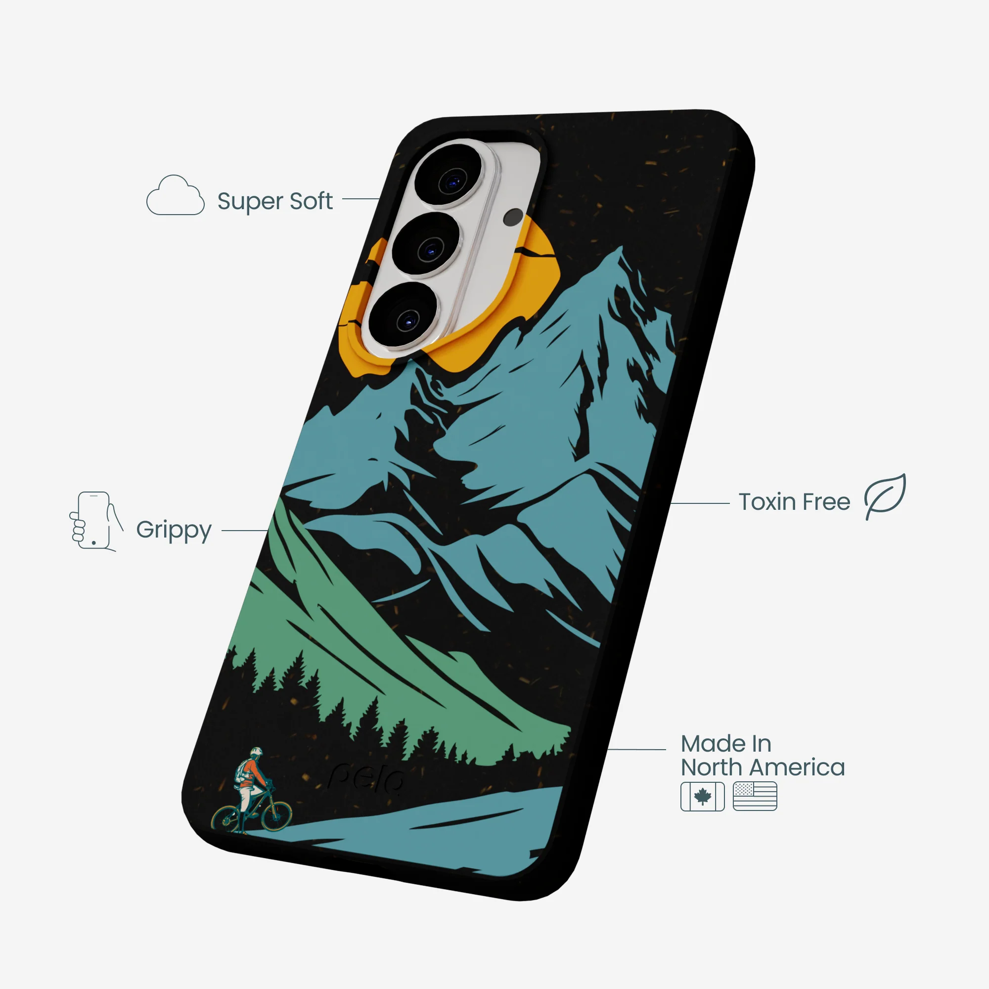 Black Vintage Peaks Samsung Galaxy S26 Case - Image 3