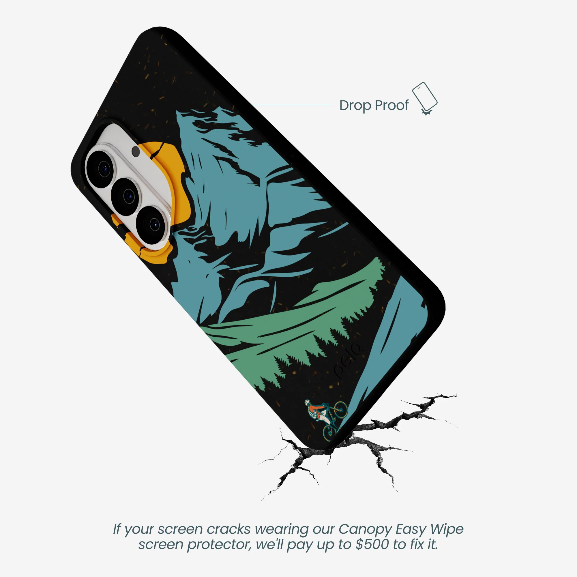 Black Vintage Peaks Samsung Galaxy S26 Case - Image 4