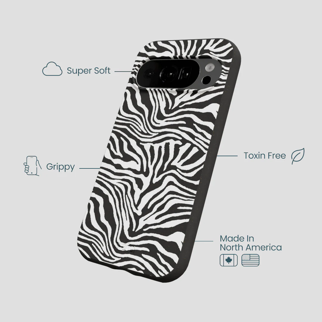 Black Zebra Lines Google Pixel 10/10 Pro Case - Image 4