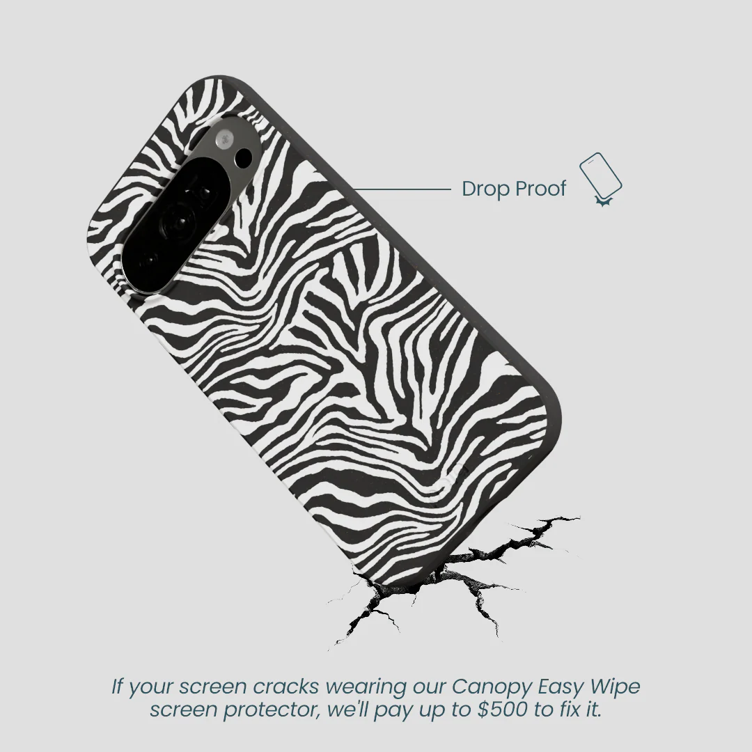 Black Zebra Lines Google Pixel 10/10 Pro Case - Image 5