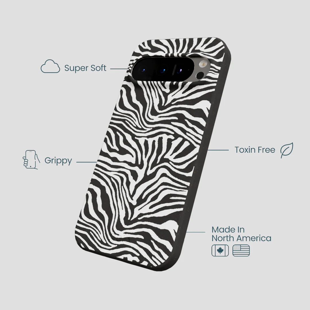 Black Zebra Lines Google Pixel 9/9 Pro Case - Image 4
