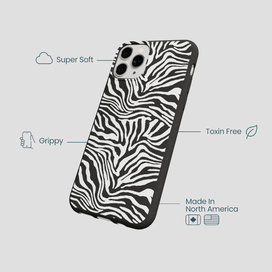 Black Zebra Lines iPhone 11 Pro Case - Image 4