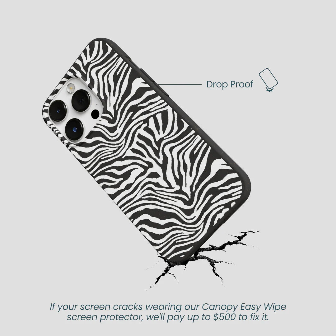Black Zebra Lines iPhone 13 Pro Case - Image 5