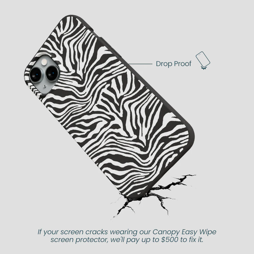 Black Zebra Lines iPhone 14 Plus Case - Image 5