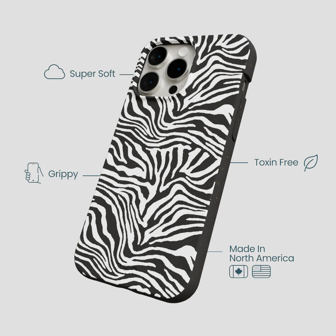 Black Zebra Lines iPhone 14 Pro Max Case - Image 4