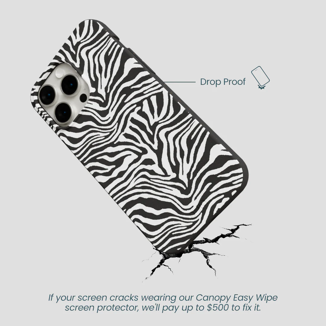 Black Zebra Lines iPhone 14 Pro Max Case - Image 5