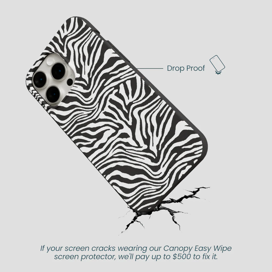 Black Zebra Lines iPhone 15 Pro Max Case - Image 5