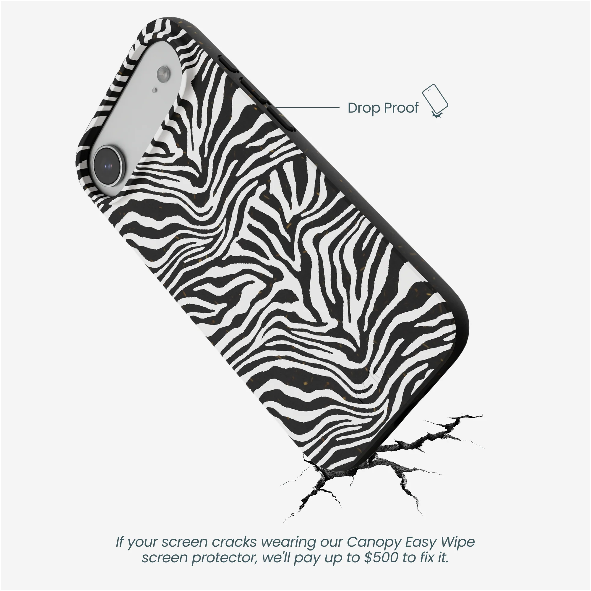 Black Zebra Lines iPhone Air Case - Image 5