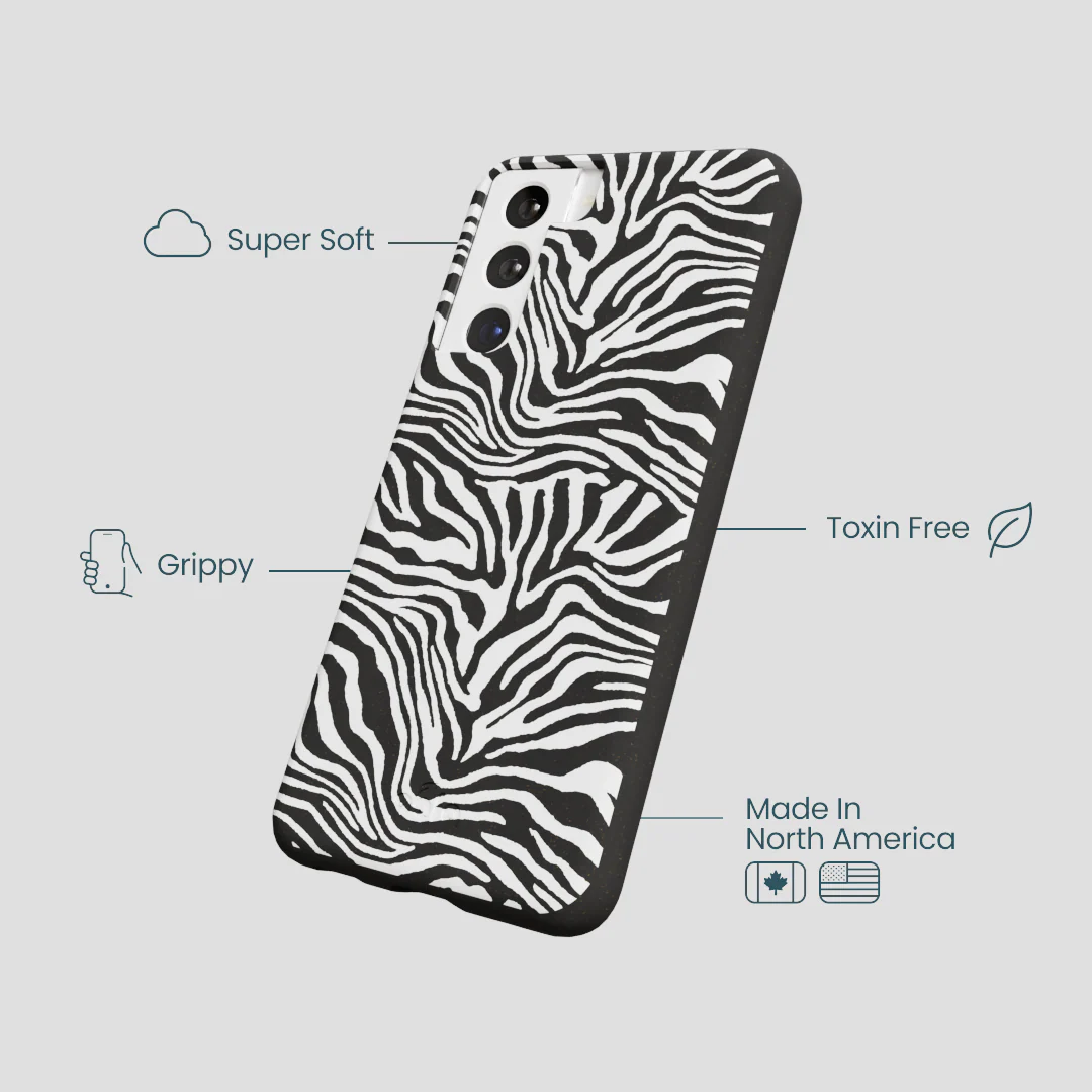 Black Zebra Lines Samsung Galaxy S21 Case - Image 4