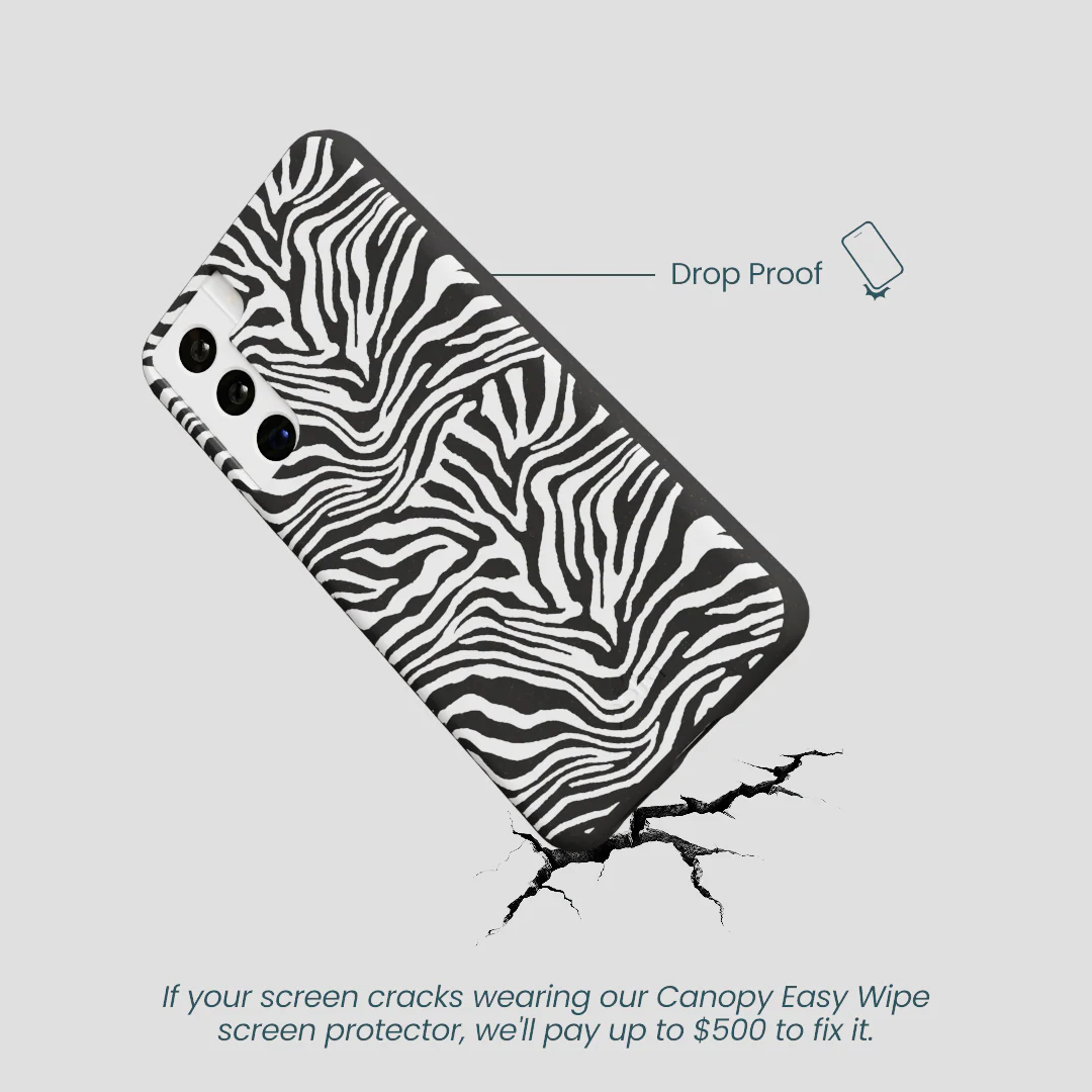 Black Zebra Lines Samsung Galaxy S21 Case - Image 5