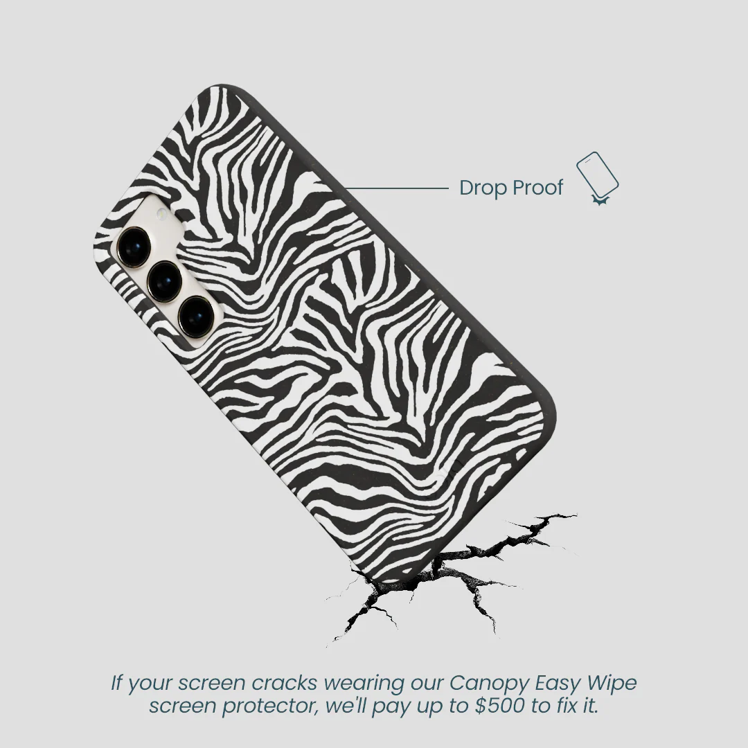Black Zebra Lines Samsung Galaxy S24 Case - Image 5