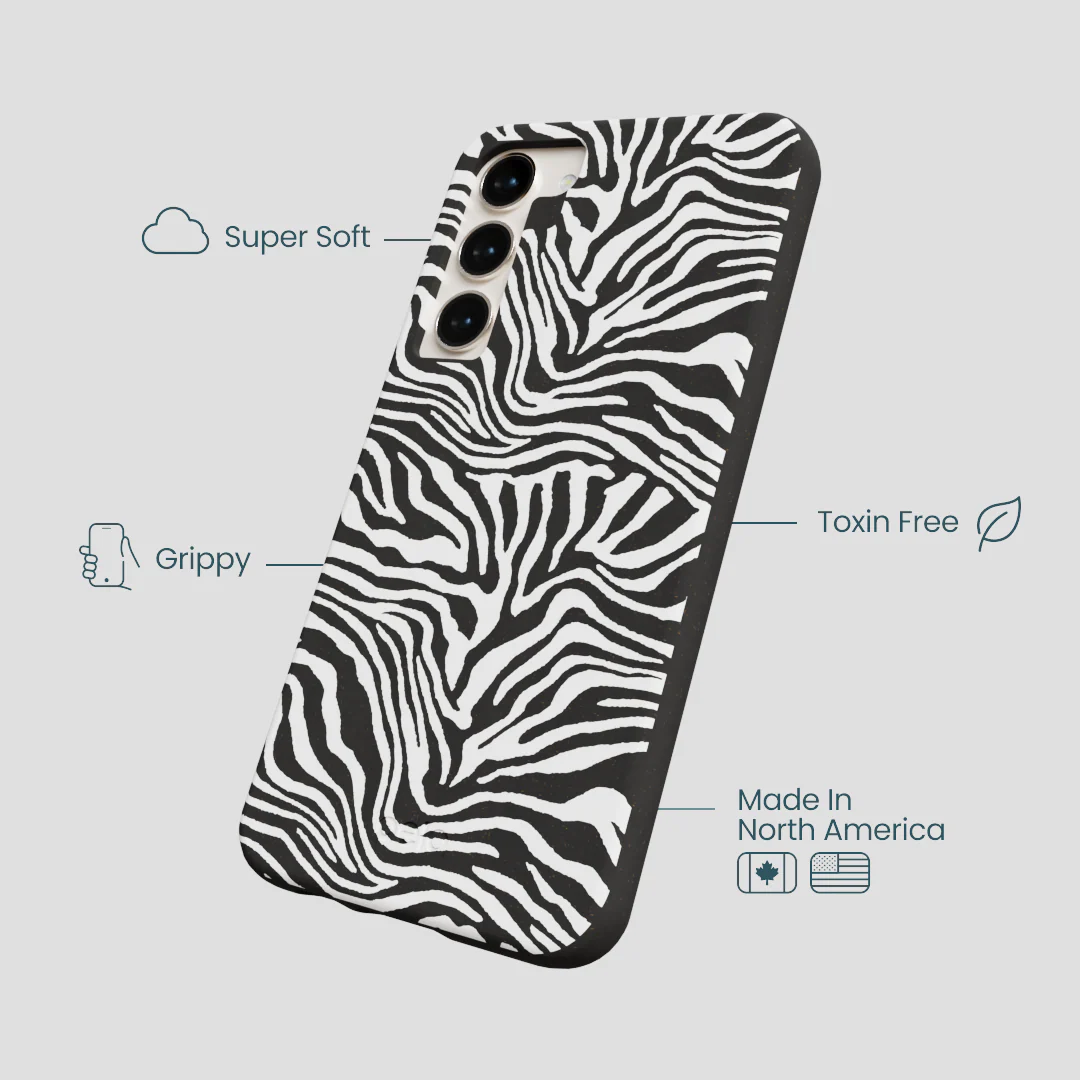 Black Zebra Lines Samsung Galaxy S24+(Plus) Case - Image 4