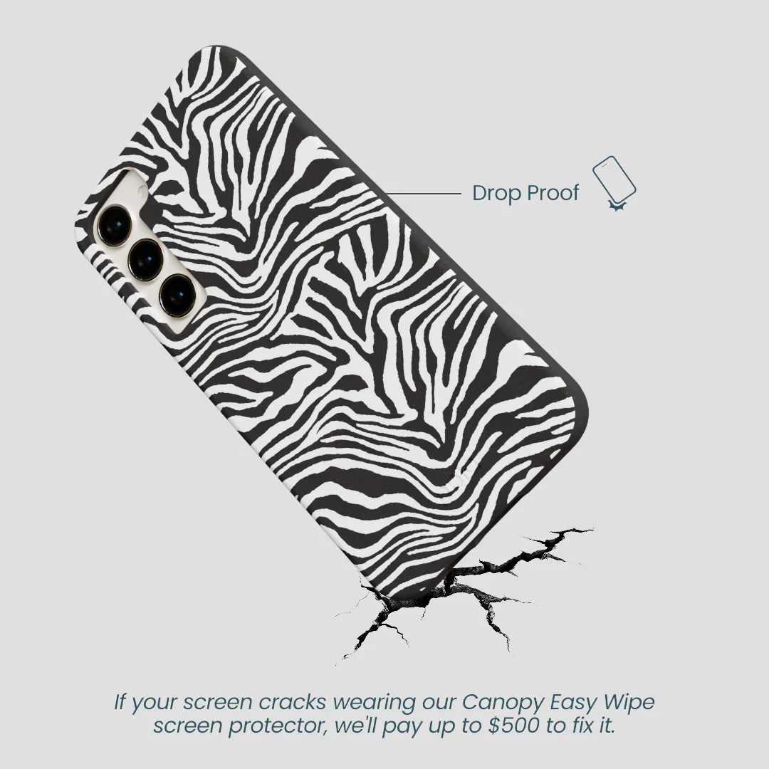 Black Zebra Lines Samsung Galaxy S24+(Plus) Case - Image 5