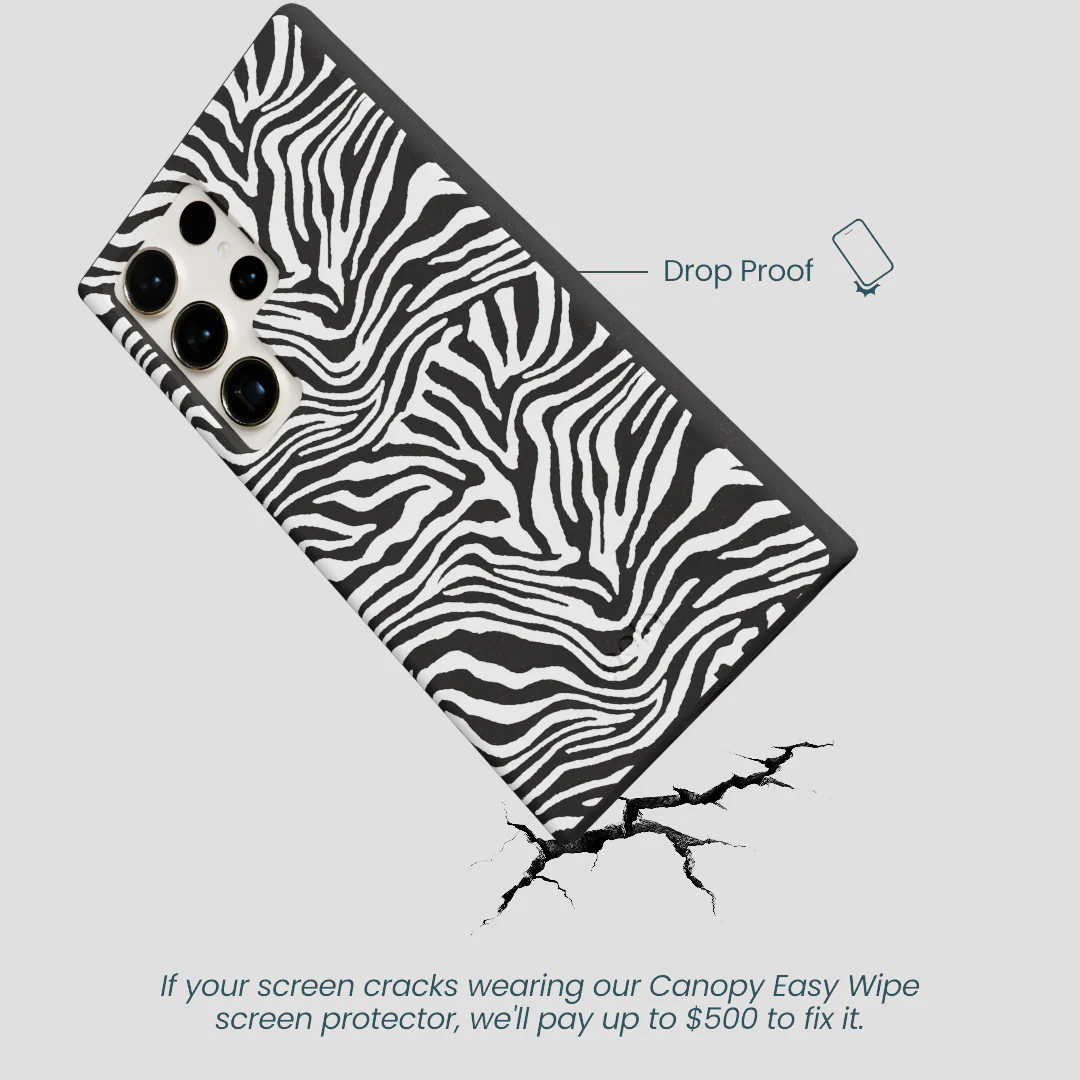 Black Zebra Lines Samsung Galaxy S24 Ultra Case - Image 5