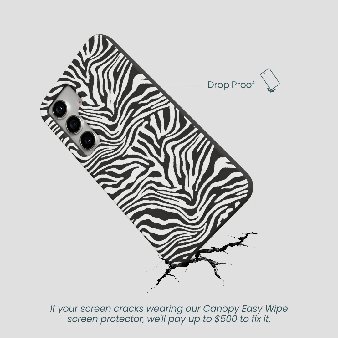Black Zebra Lines Samsung Galaxy S25 Case - Image 5