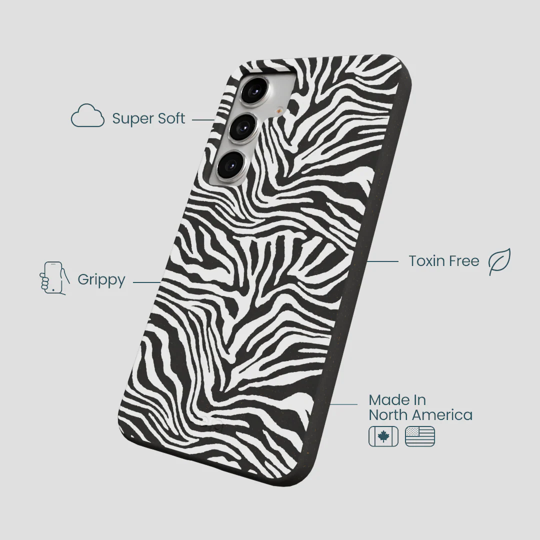 Black Zebra Lines Samsung Galaxy S25+(Plus) Case - Image 4