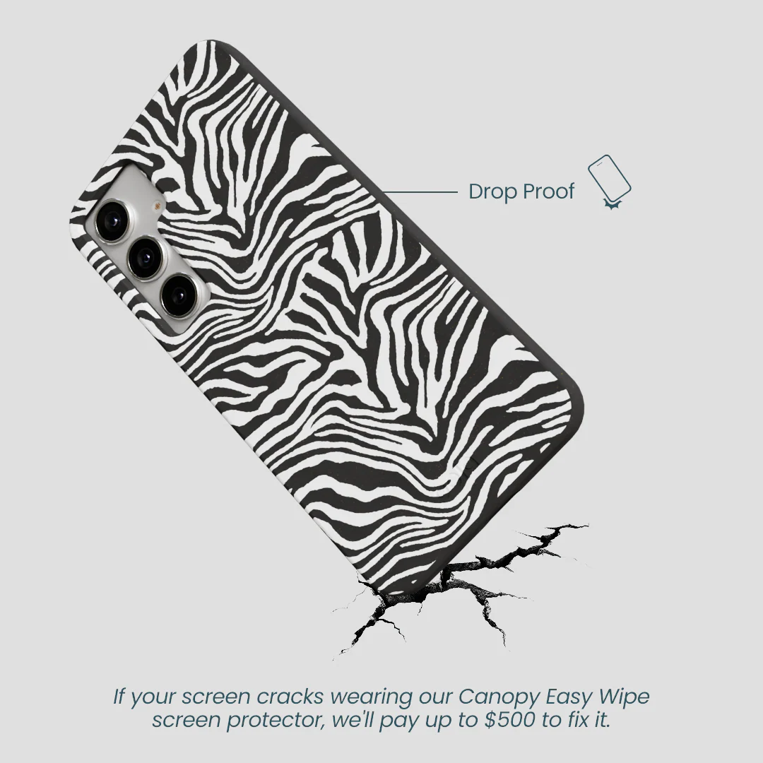 Black Zebra Lines Samsung Galaxy S25+(Plus) Case - Image 5