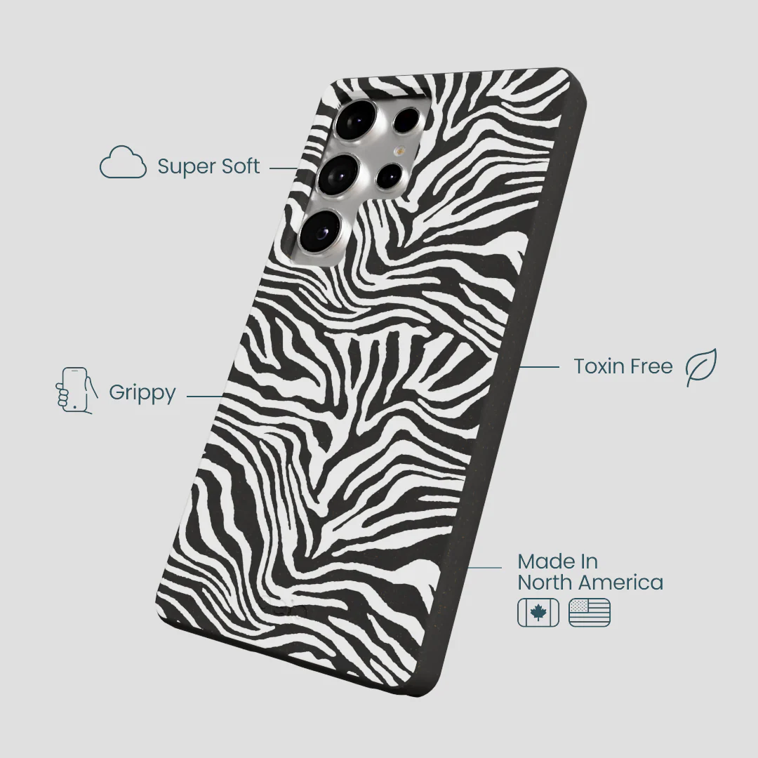 Black Zebra Lines Samsung Galaxy S25 Ultra Case - Image 4