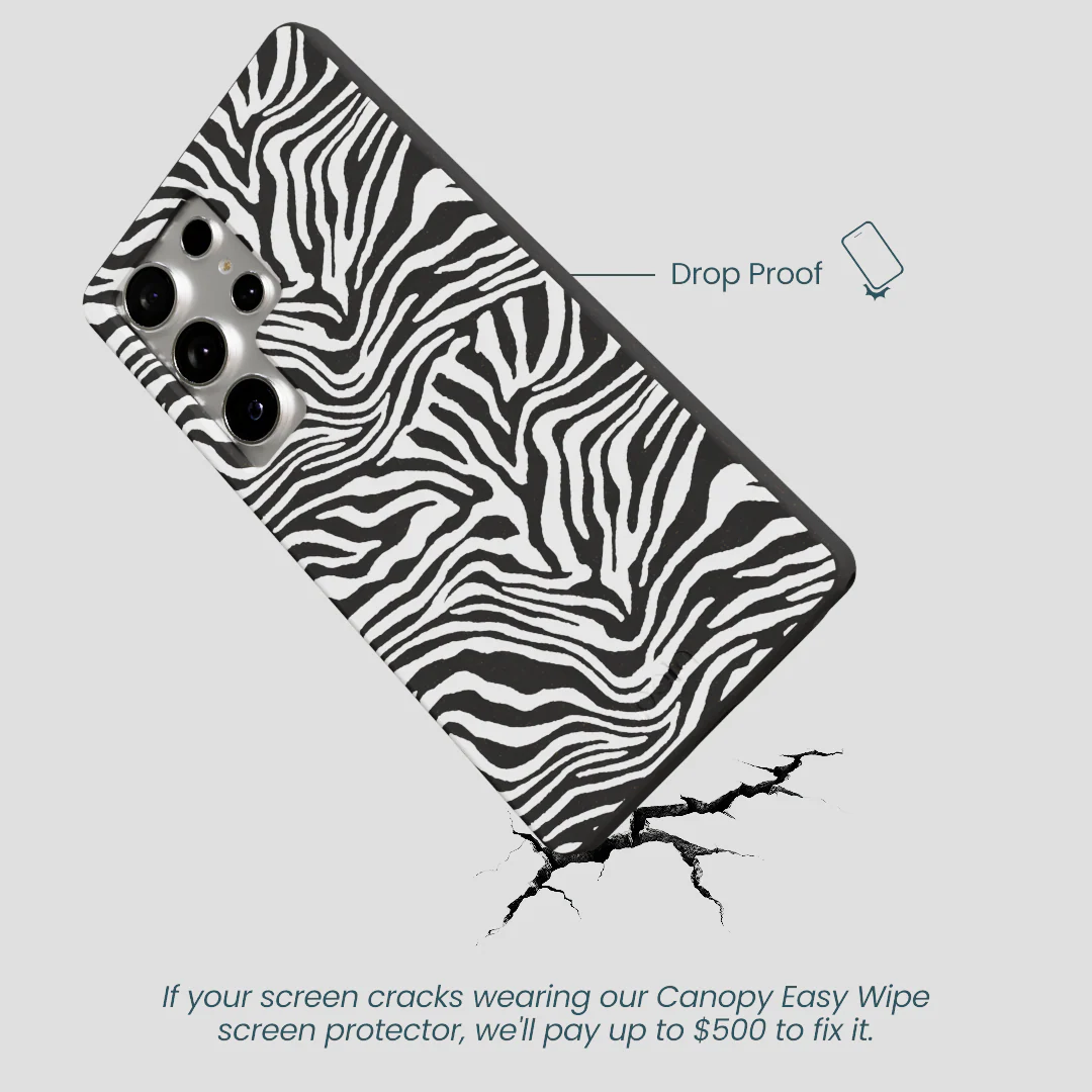 Black Zebra Lines Samsung Galaxy S25 Ultra Case - Image 5