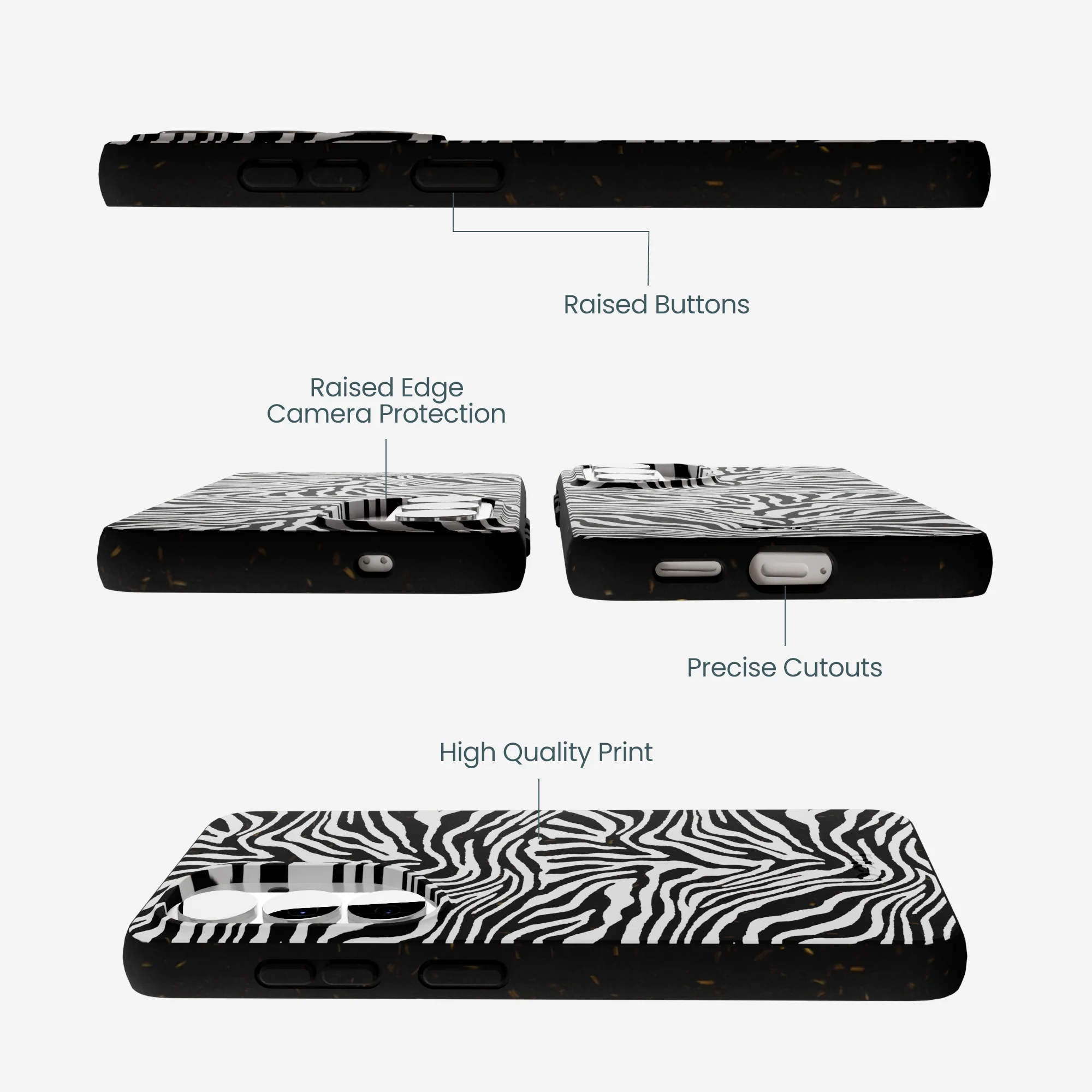 Black Zebra Lines Samsung Galaxy S26 Case - Image 2