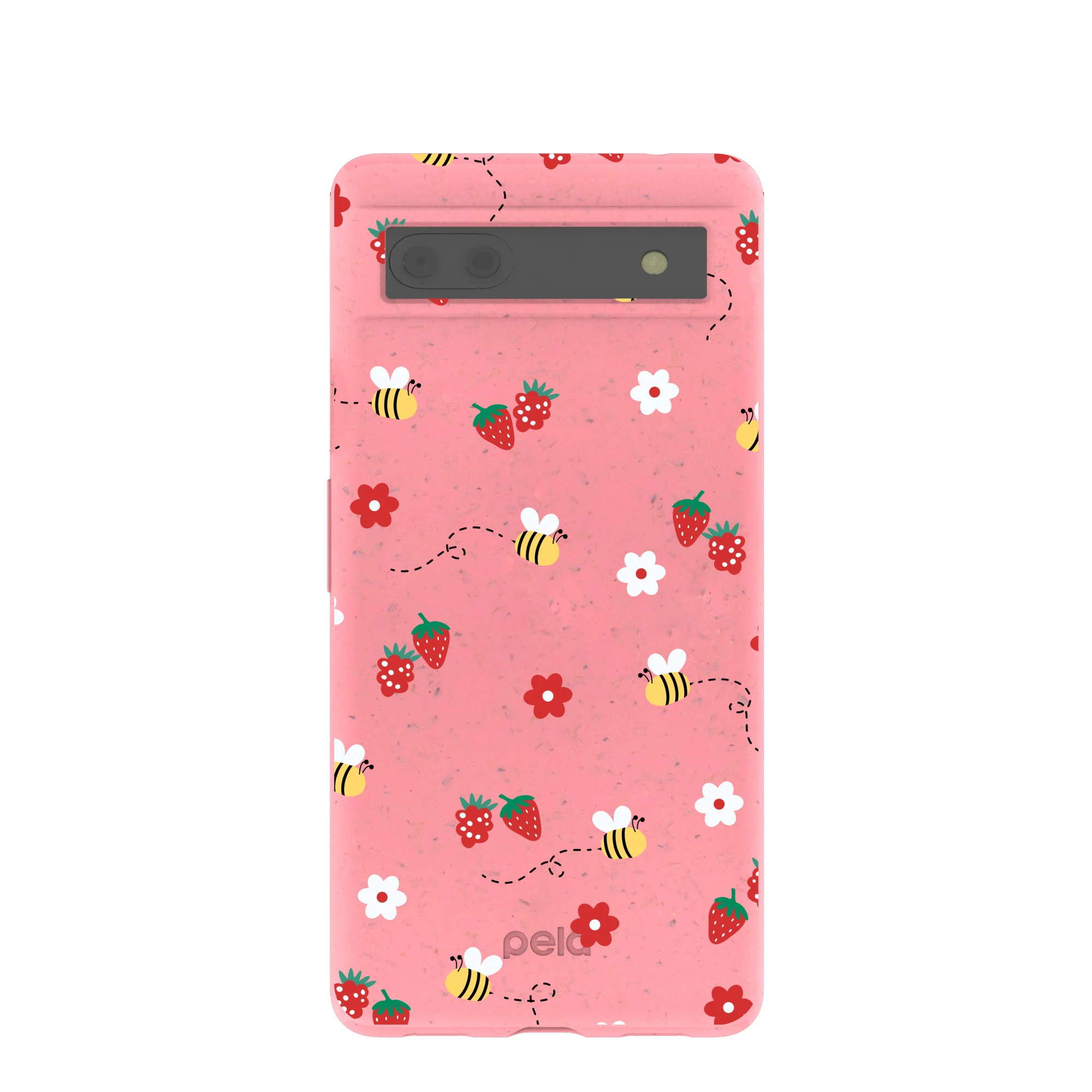 Bubblegum Pink Bees n Berries Google Pixel 6a Case