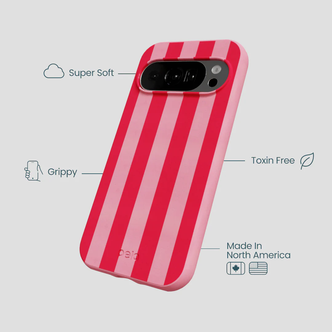 Bubblegum Pink Big Pink Stripes Google Pixel 10/10 Pro Case - Image 4