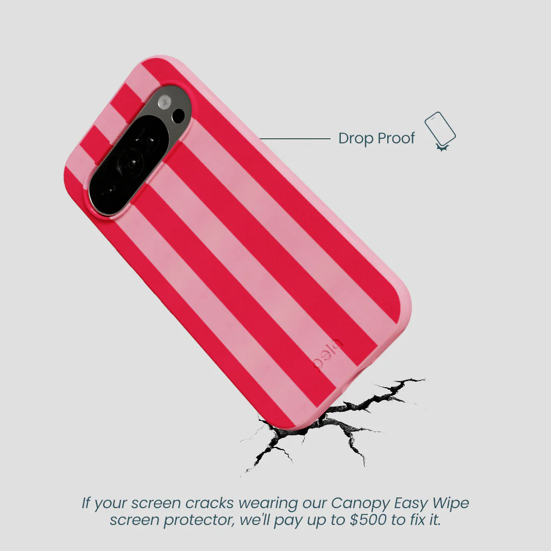 Bubblegum Pink Big Pink Stripes Google Pixel 10/10 Pro Case - Image 5