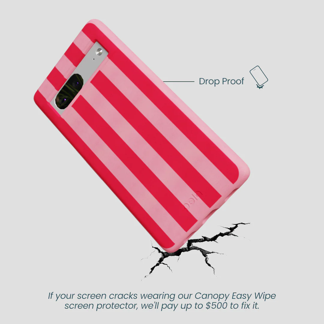Bubblegum Pink Big Pink Stripes Google Pixel 7 Case - Image 5