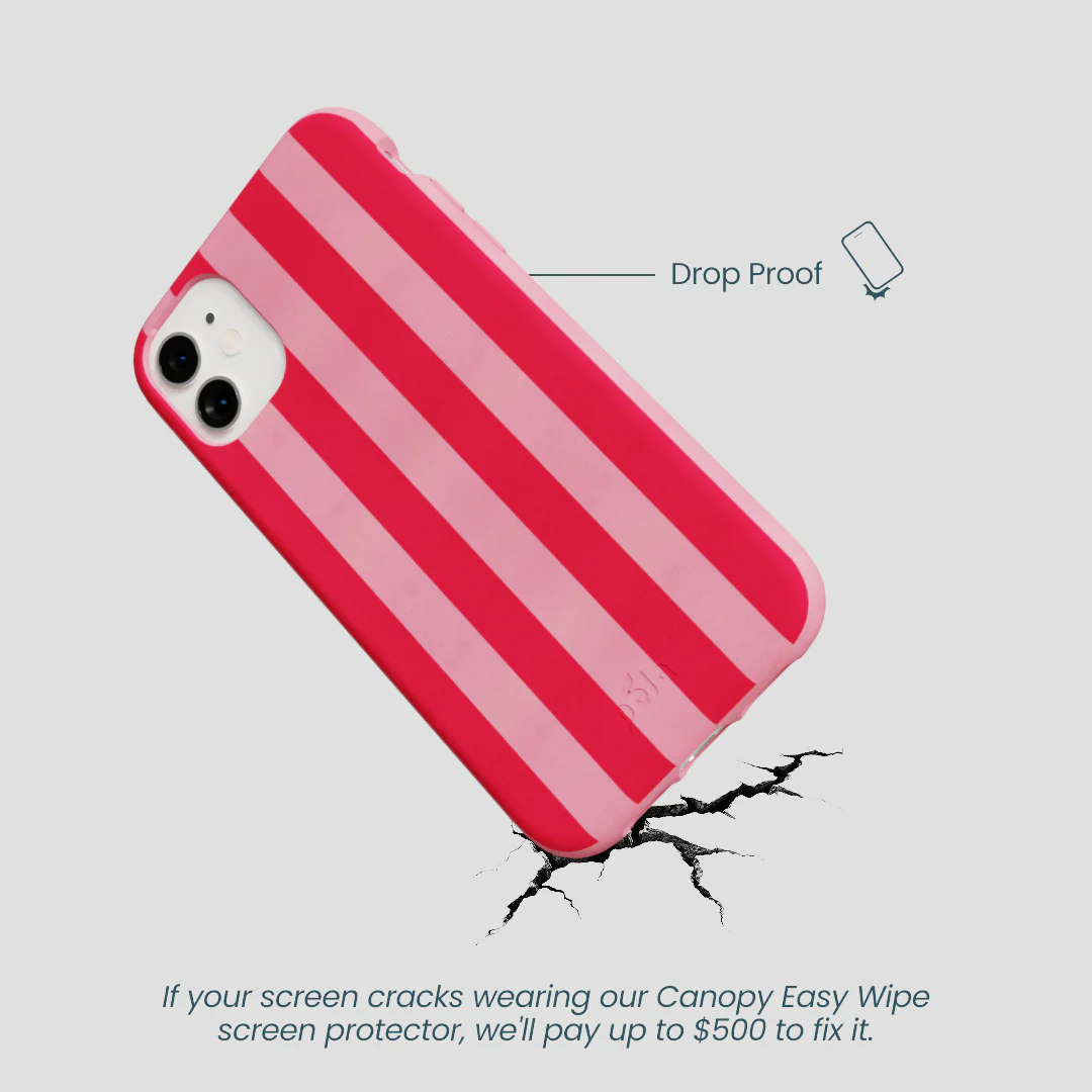 Bubblegum Pink Big Pink Stripes iPhone 11 Case - Image 5