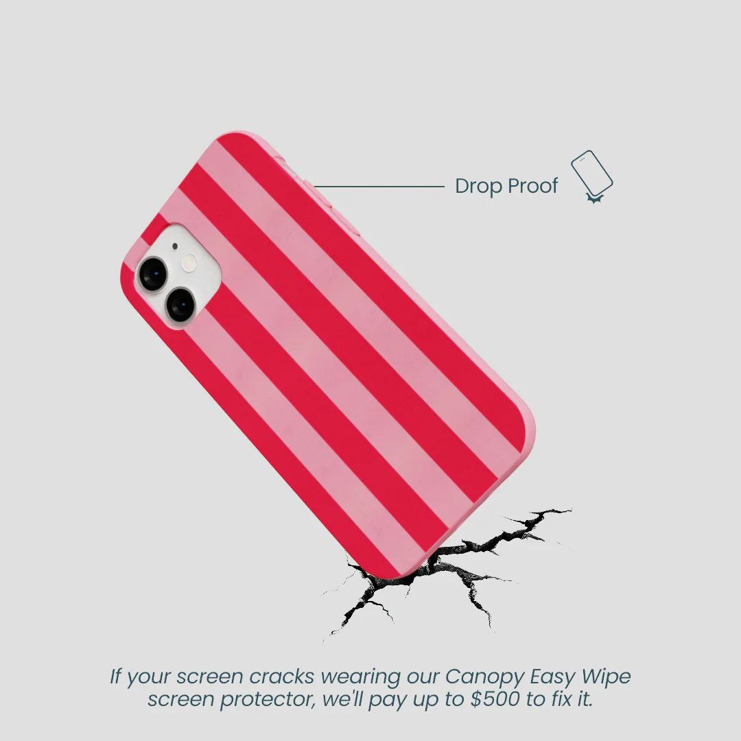 Bubblegum Pink Big Pink Stripes iPhone 12 Mini Case - Image 5